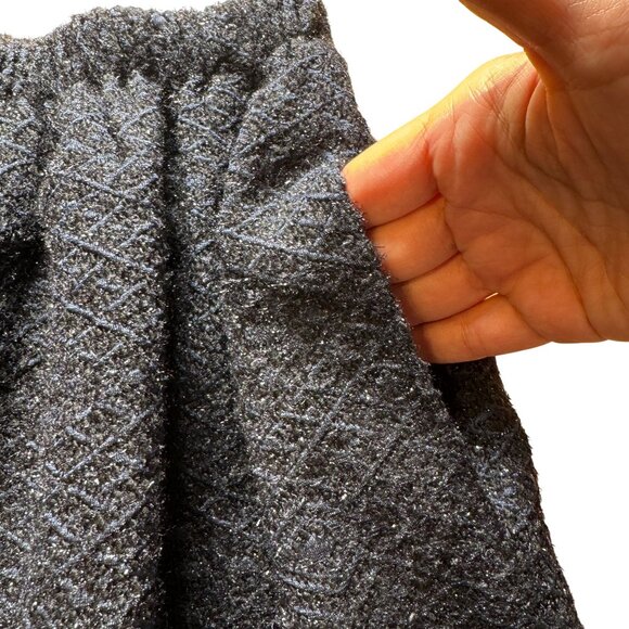 Maje Wool Blend Mini Skirt Women's Size 1 / Small Navy Blue Metallic in EUC! - Picture 2 of 5